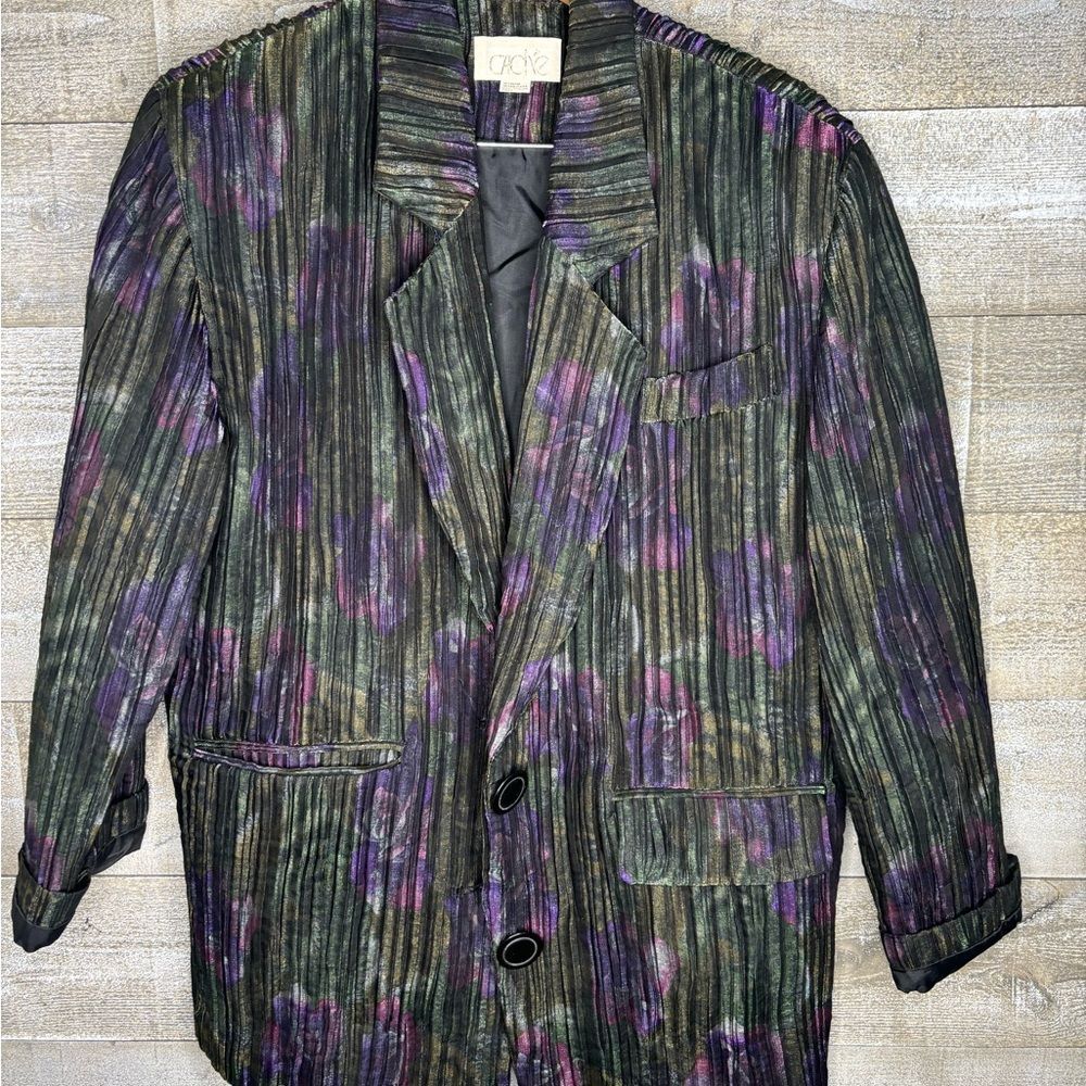 Cache Multicolor Striped Blazer